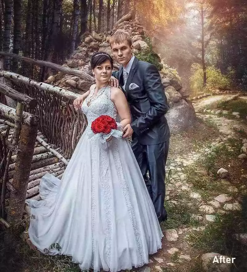 Natural Wedding Picture Editing After